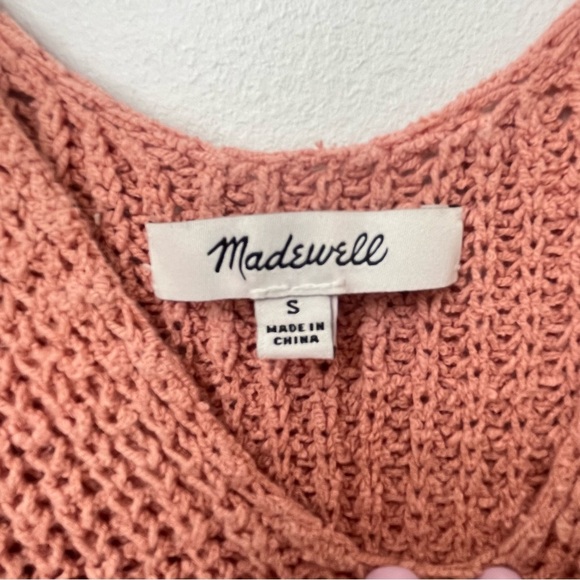 Madewell Pink Roxanne Knit Tank Top Size Small - Picture 5 of 8